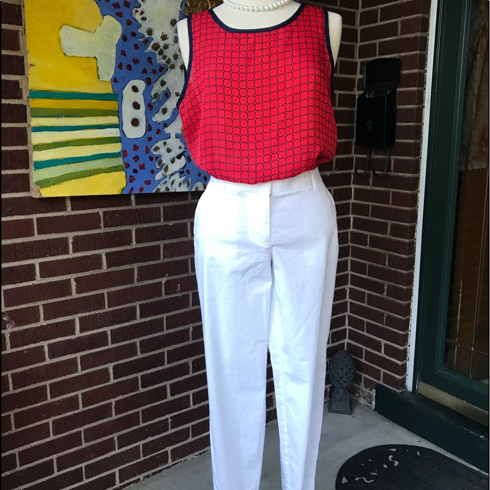 J. Crew White City Fit Pants